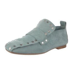 Celine Baby Blue Suede Loafers